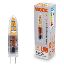 Лампа светодиодная Wolta  G4 3Вт 4000K WSTD-JC-220V3W4KG4-P