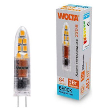 Лампа светодиодная Wolta  G4 3Вт 6500K WSTD-JC-220V3W6KG4-P
