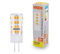 Лампа светодиодная Wolta  G4 5Вт 3000K WSTD-JC-220V5W3KG4-C