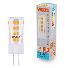 Лампа светодиодная Wolta  G4 5Вт 6500K WSTD-JC-220V5W6KG4-C