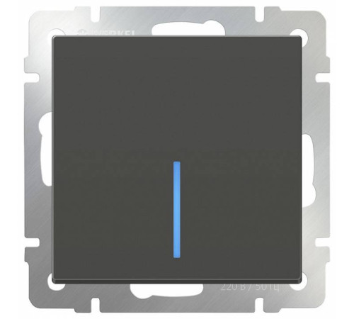 Выключатель одноклавишный с подсветкой Werkel серо-коричневый W1110107