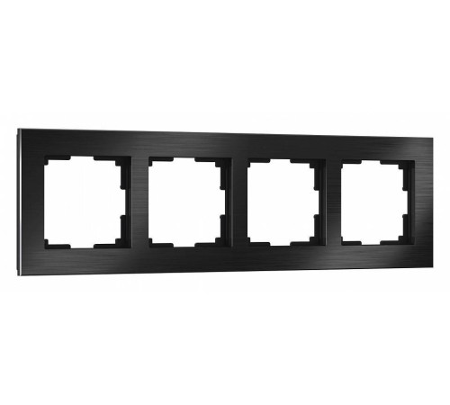Рамка на 4 поста Werkel черный алюминий W0041708
