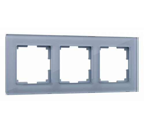 Рамка на 3 поста Werkel серый,стекло W0031115