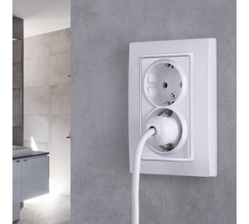 Розетка двойная с заземлением, без рамки Werkel белый W1172001
