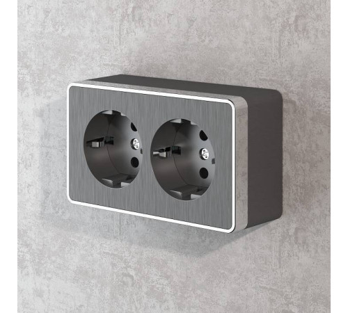 Розетка двойная с заземлением Werkel Gallant 3 W5072104