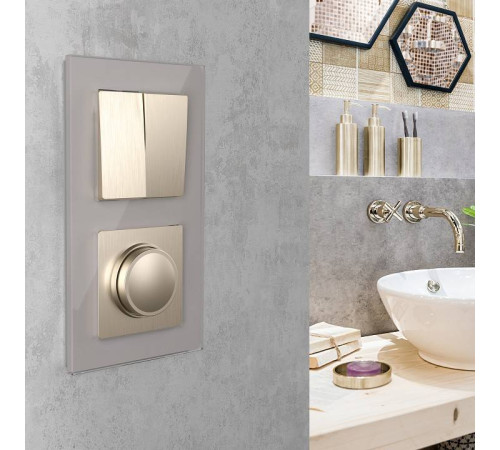 Выключатель проходной двухклавишный без рамки Werkel W112 2 W1122010