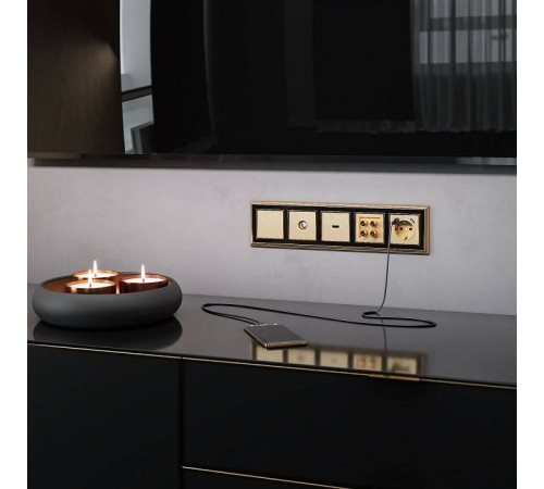 Розетка акустическая без рамки Werkel Шампань рифленый W1185010