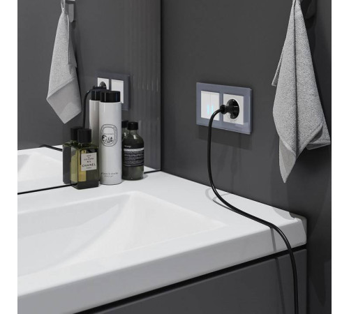 Выключатель сенсорый двухклавишный с подсветкой, без рамки Werkel белый W4520001