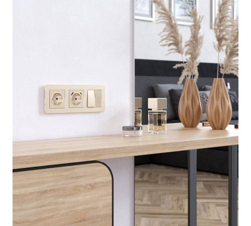 Рамка на 3 поста Werkel Platinum шампань W0032611