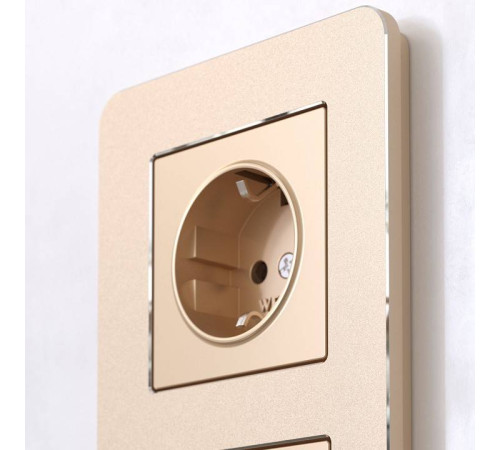 Рамка на 3 поста Werkel Platinum шампань W0032611