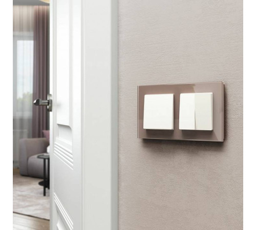 Выключатель одноклавишный без рамки Werkel Белые матовые W1110061