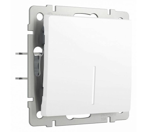 Выключатель одноклавишный с подсветкой без рамки Werkel Белые матовые W1110161