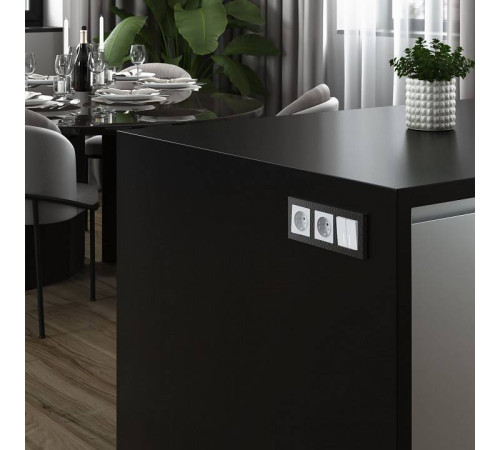 Выключатель двухклавишный с подсветкой без рамки Werkel Белые матовые W1120161