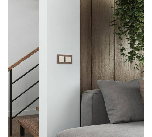 Выключатель одноклавишный без рамки Werkel Айвори матовый W1110062