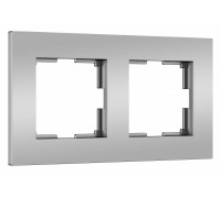 Рамка на 2 поста Werkel Slab серебро матовый W0022965