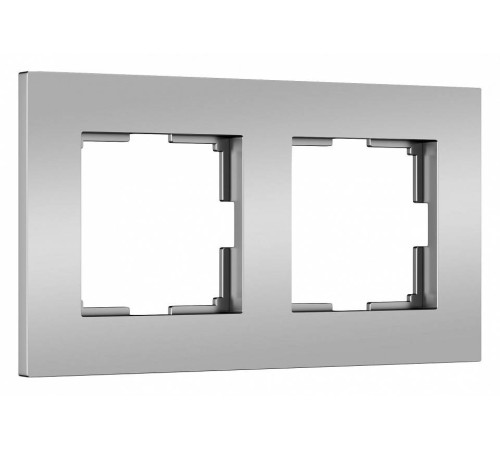 Рамка на 2 поста Werkel Slab серебро матовый W0022965