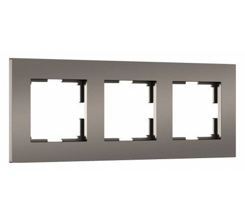 Рамка на 3 поста Werkel Slab бронза матовый W0032963