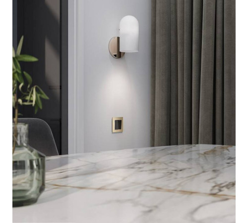 Выключатель проходной двухклавишный без рамки Werkel Черный акрил W1122048