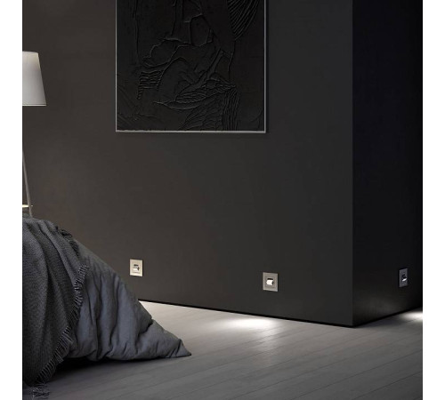 Заглушка для поста с подсветкой, без рамки Werkel серебряные W1154706