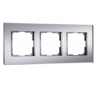 Рамка на 3 поста Werkel Senso серебряный soft-touch W0033106
