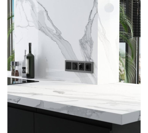 Рамка на 4 поста Werkel Senso серебряный soft-touch W0043106