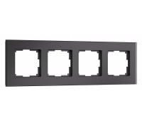 Рамка на 4 поста Werkel Senso черный soft-touch W0043108