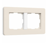 Рамка на 2 поста Werkel Split айвори/белый, soft-touch W0023066