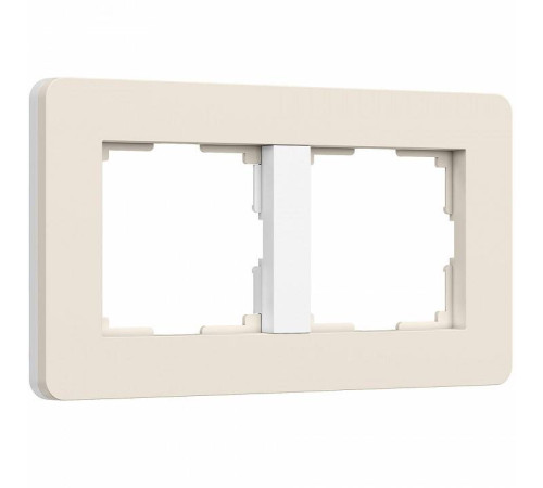 Рамка на 2 поста Werkel Split айвори/белый, soft-touch W0023066