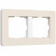 Рамка на 2 поста Werkel Split айвори/белый, soft-touch W0023066