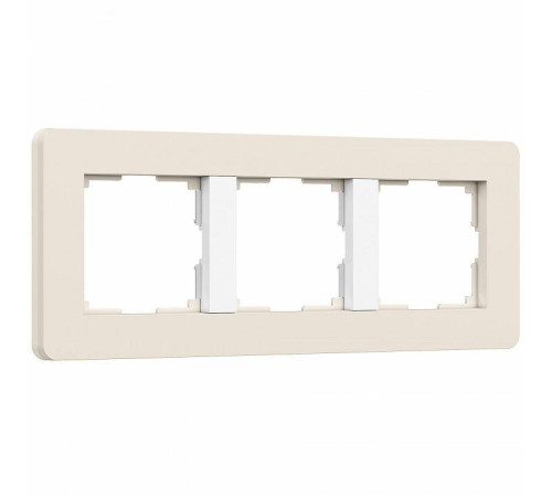 Рамка на 3 поста Werkel Split айвори/белый, soft-touch W0033066
