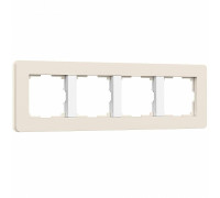 Рамка на 4 поста Werkel Split айвори/белый, soft-touch W0043066