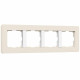 Рамка на 4 поста Werkel Split айвори/белый, soft-touch W0043066