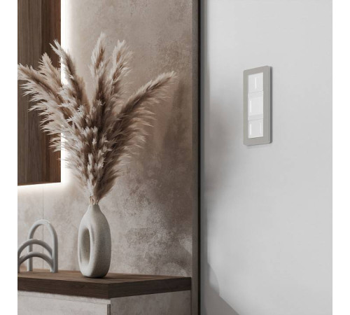 Рамка на 3 поста Werkel Split дымчатый/белый, soft-touch W0033067