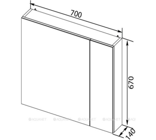 Зеркало Aquanet Порто 70 белый 00241748