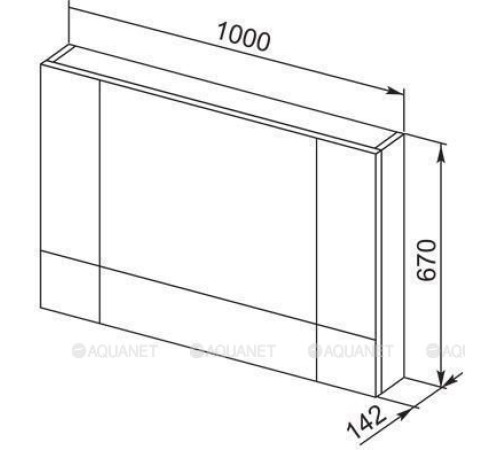 Шкаф-зеркало Aquanet Верона 100 белый (камерино) 00175383