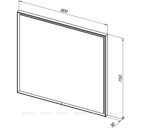 Зеркало Allen Brau ACTIVITY 80 см антрацит матовый 1.340027.AM