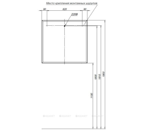 Зеркало Allen Brau ACTIVITY 80 см антрацит матовый 1.340027.AM