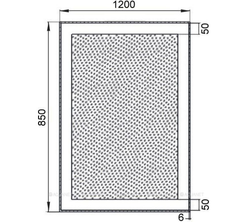 Зеркало Aquanet Алассио new 12085 с LED подсветкой и сенсором 1200х850 мм 00249349