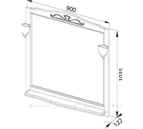 Зеркало Aquanet Амелия 90 орех 00175288