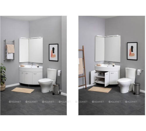 Зеркало Aquanet Корнер 88 L угловое с карнизом 00158820