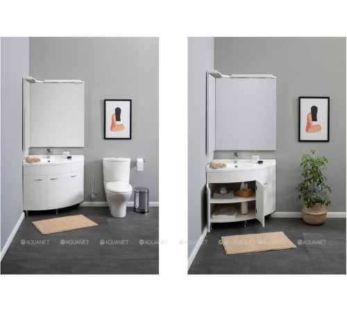 Зеркало Aquanet Корнер 88 L угловое с карнизом 00158820