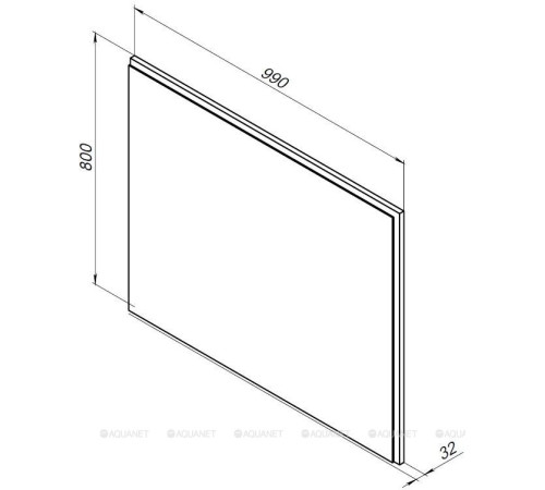 Зеркало Aquanet Nova Lite 100 дуб рошелье 00242623