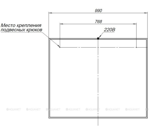 Зеркало Aquanet Nova Lite 100 дуб рошелье 00242623