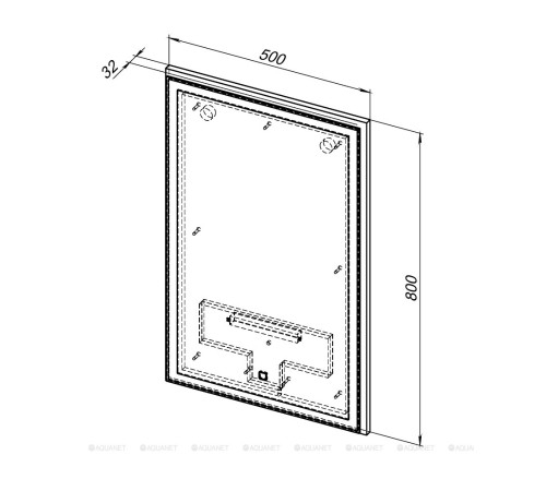 Зеркало Aquanet Nova Lite 50 белый глянец 00274679