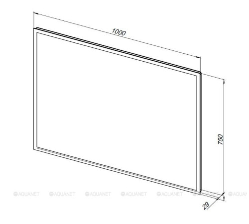 Зеркало Aquanet Optima 100х75 см LED 00288967