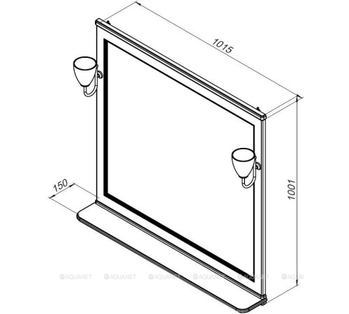 Зеркало Aquanet Валенса 105 New белый матовый 00238830