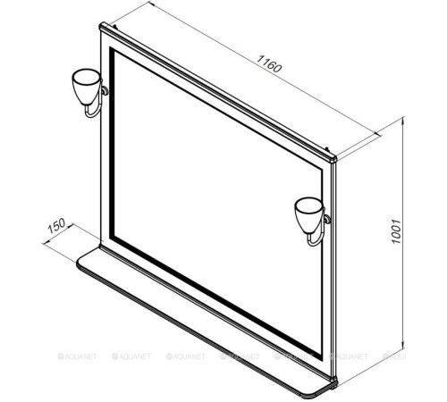 Зеркало Aquanet Валенса 120 New белый матовый 00238831