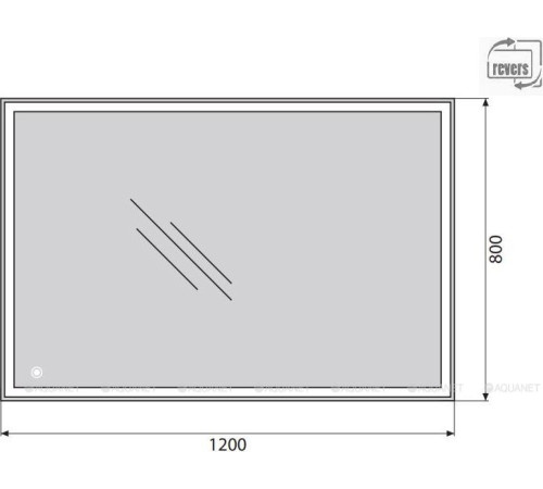 Зеркало BelBagno Giotto 1200x800 мм с LED-подсветкой и сенсором SPC-GRT-1200-800-LED-TCH