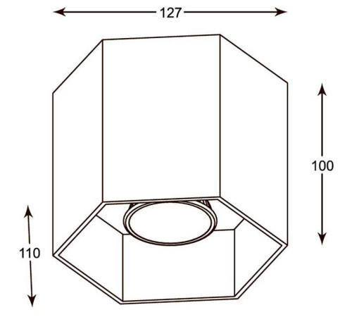 Накладной светильник Zumaline Polygon 20035-GD