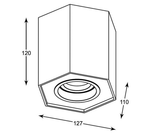 Накладной светильник Zumaline Polygon 20077-WH